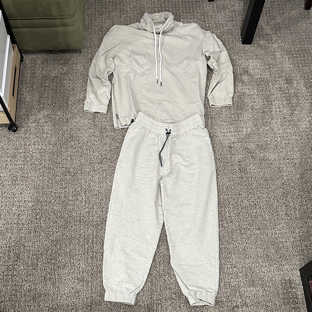 Varley Heather Cream Sweat Set, Medium